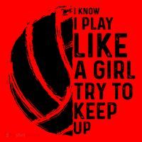 Volleyball I Know I Play Like A Girl Try To Keep Up Santa Hat thumb 1