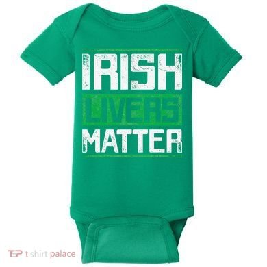 Vintage Irish Livers Matter St Patricks Day Baby Bodysuit