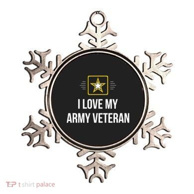 Vintage I Love My Army Veteran Ornament