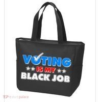 Voting Is My Black Job 2024 Election Tote Bag thumb 3