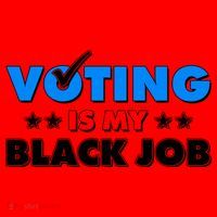 Voting Is My Black Job 2024 Election Santa Hat thumb 1