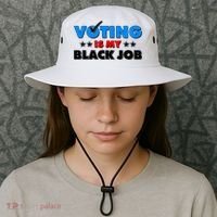 Voting Is My Black Job 2024 Election Bucket Hat thumb 3