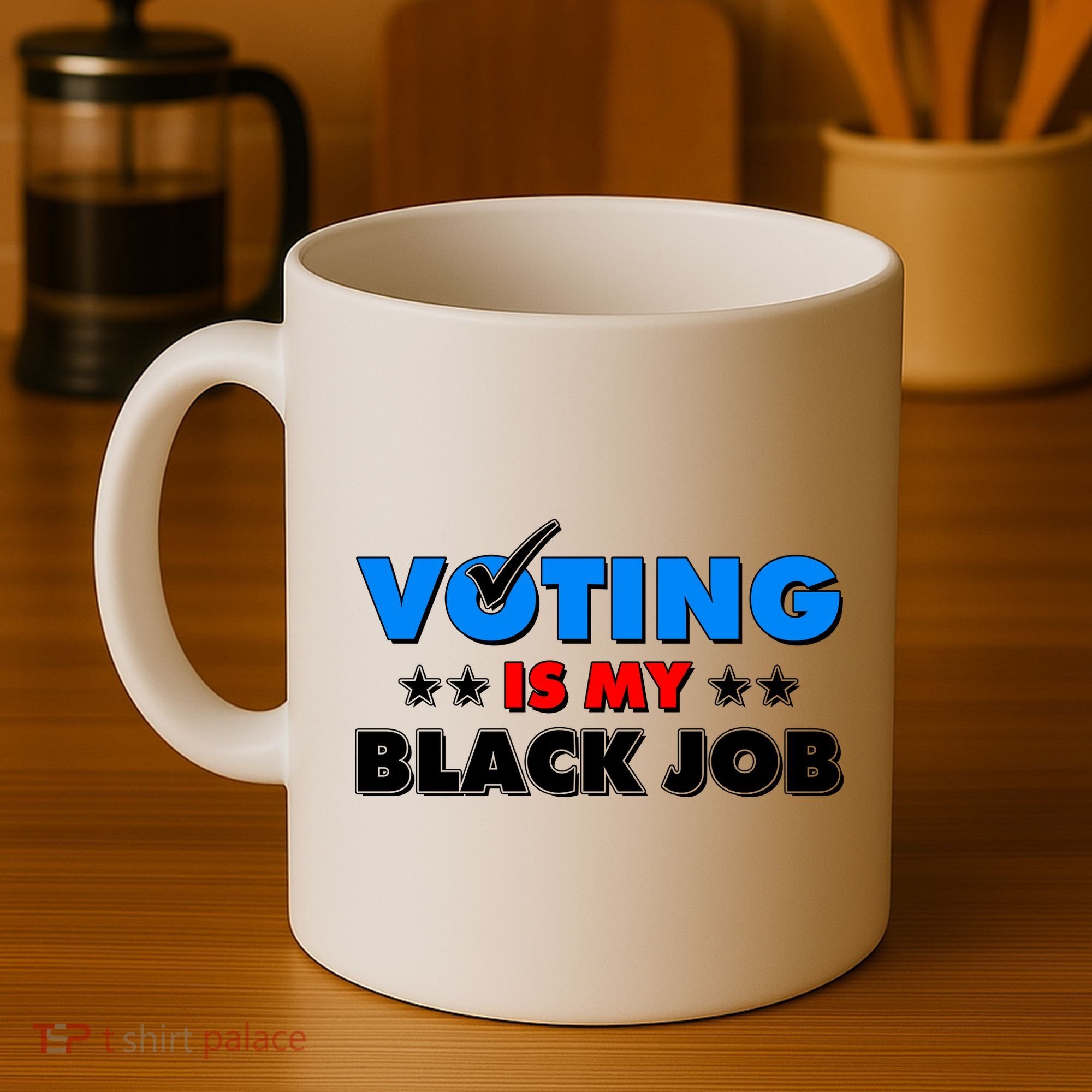 Voting Is My Black Job 2024 Election Coffee Mug