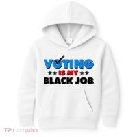 Voting Is My Black Job 2024 Election Kids Hoodie thumb 0