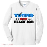 Voting Is My Black Job 2024 Election Kids Long Sleeve Shirt thumb 0
