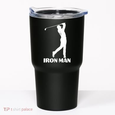 Vintage Iron Man Golf Design Tumbler