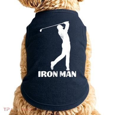 Vintage Iron Man Golf Design Doggie Tank