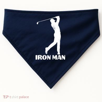 Vintage Iron Man Golf Design USA-Made Doggie Bandana