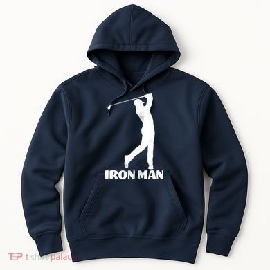 Vintage Iron Man Golf Design Hoodie