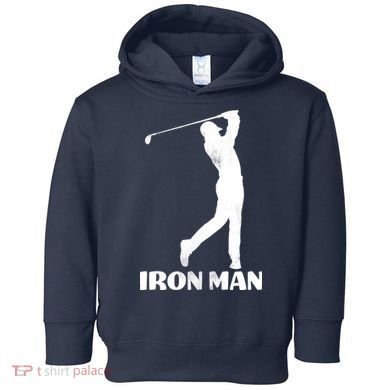 Vintage Iron Man Golf Design Toddler Hoodie