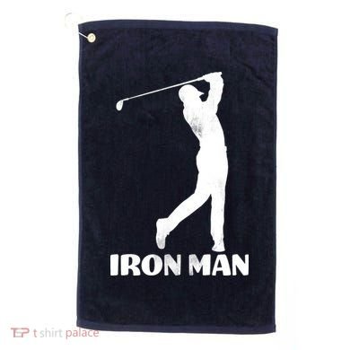 Vintage Iron Man Golf Design Golf Towel