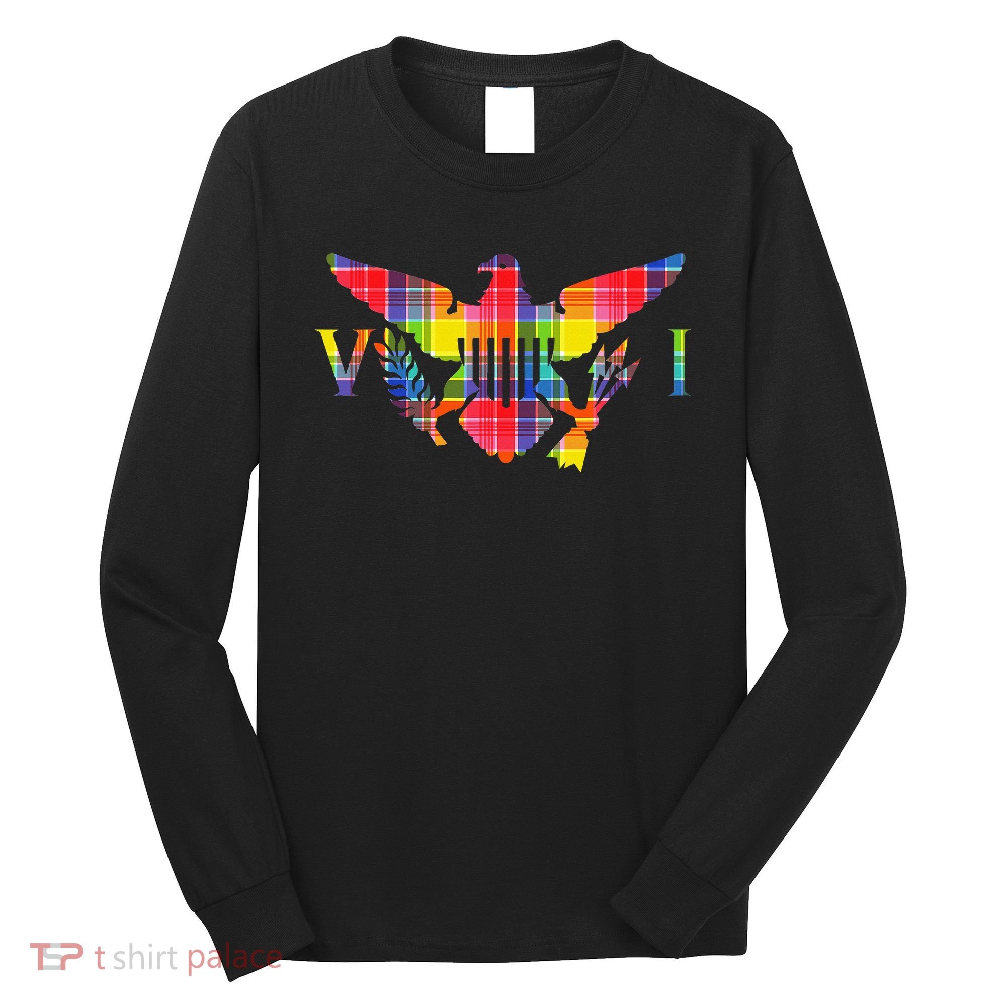 Virgin Islands Madras VI Flag Long Sleeve Shirt