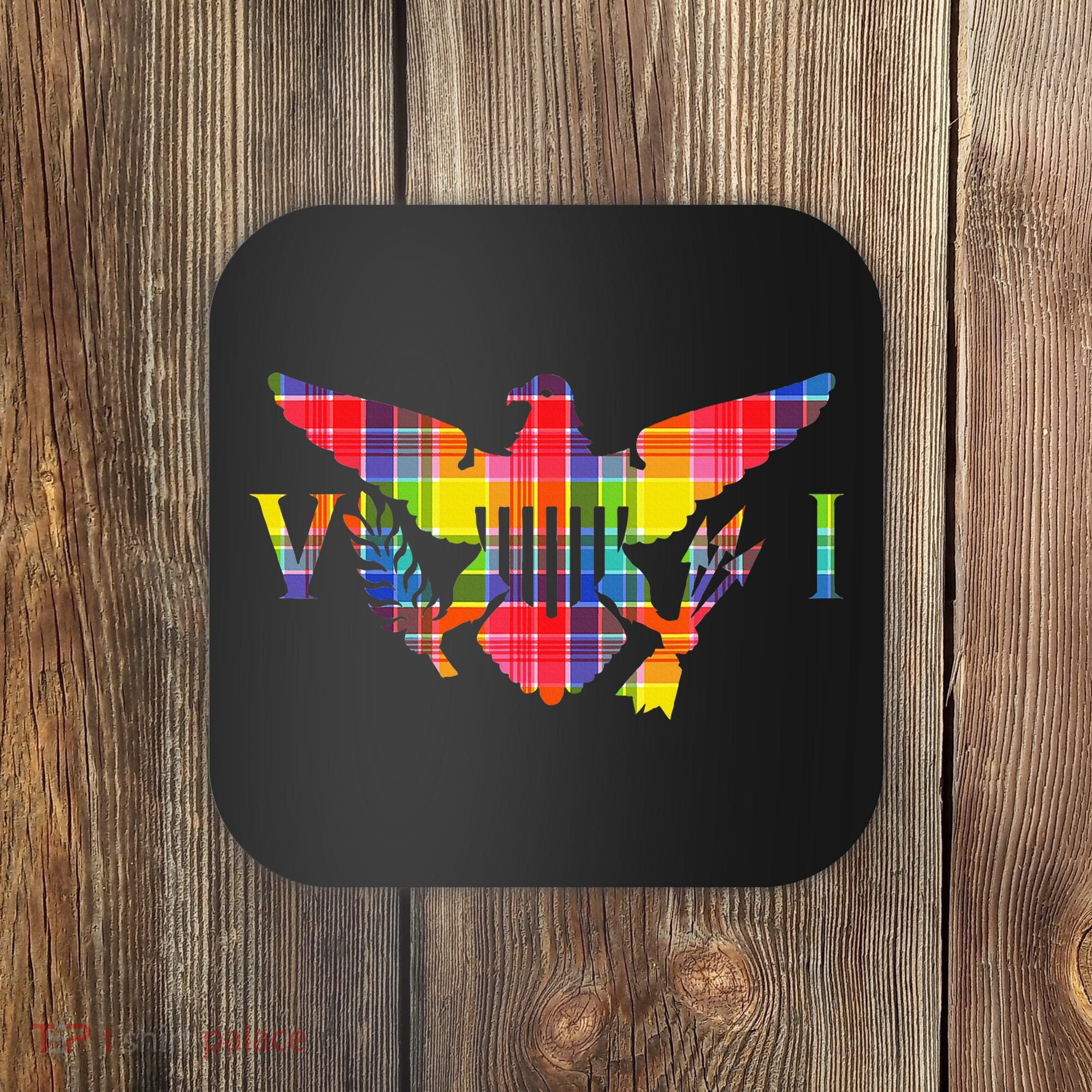 Virgin Islands Madras VI Flag Coaster