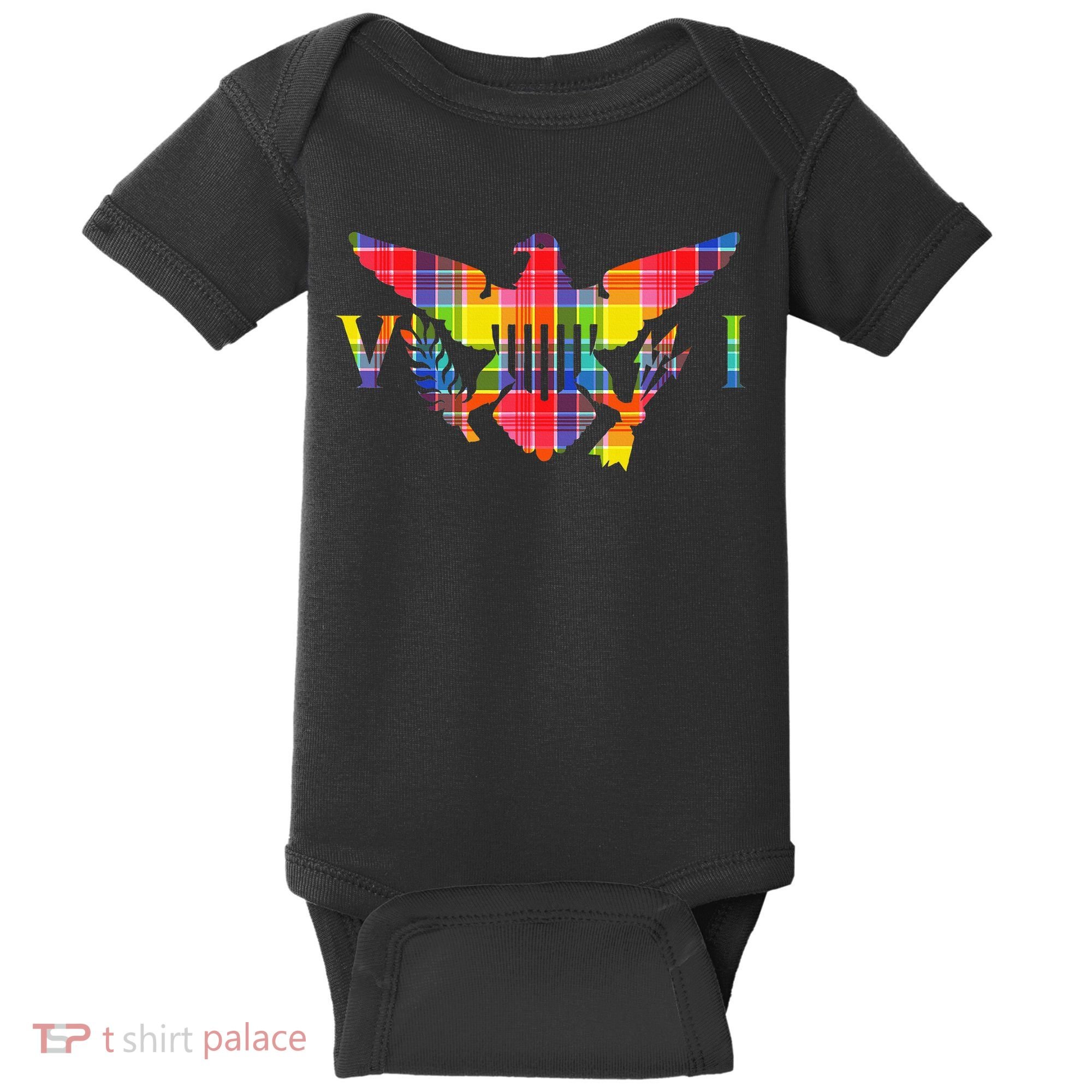 Virgin Islands Madras VI Flag Baby Bodysuit