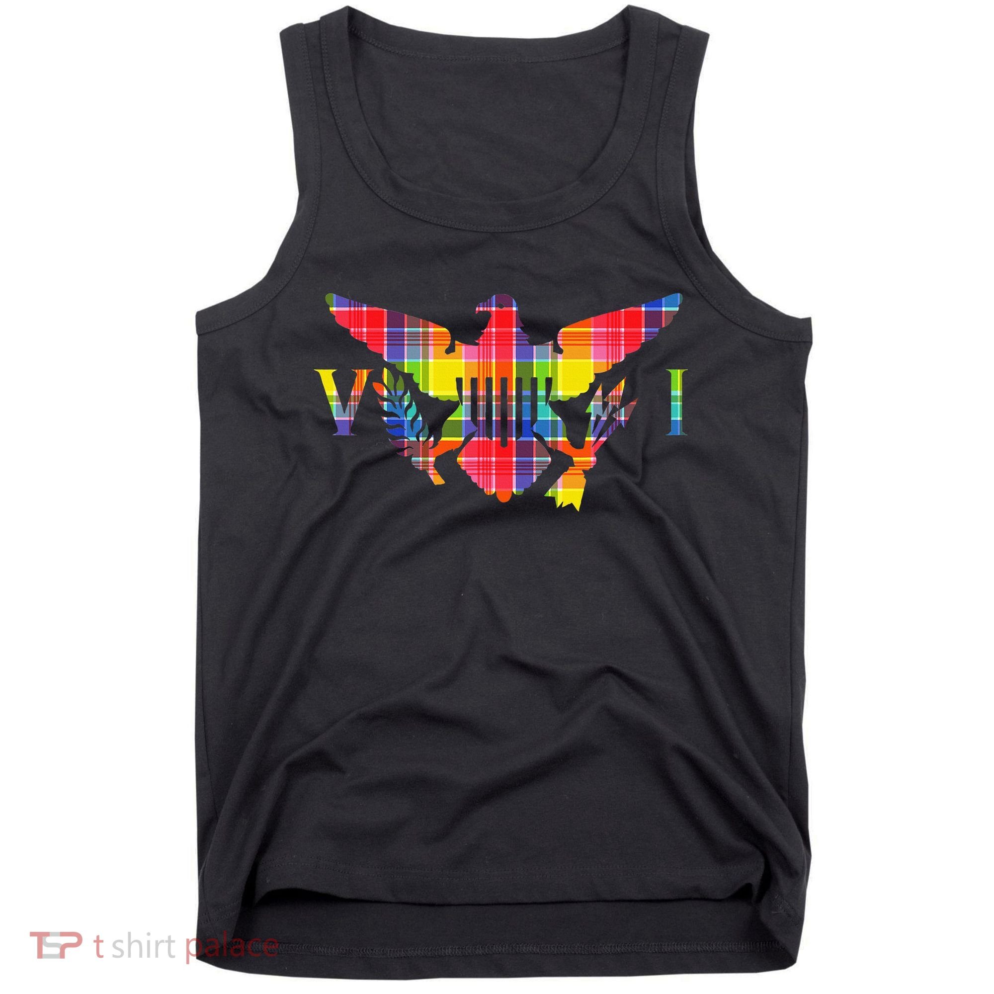 Virgin Islands Madras VI Flag Tank Top