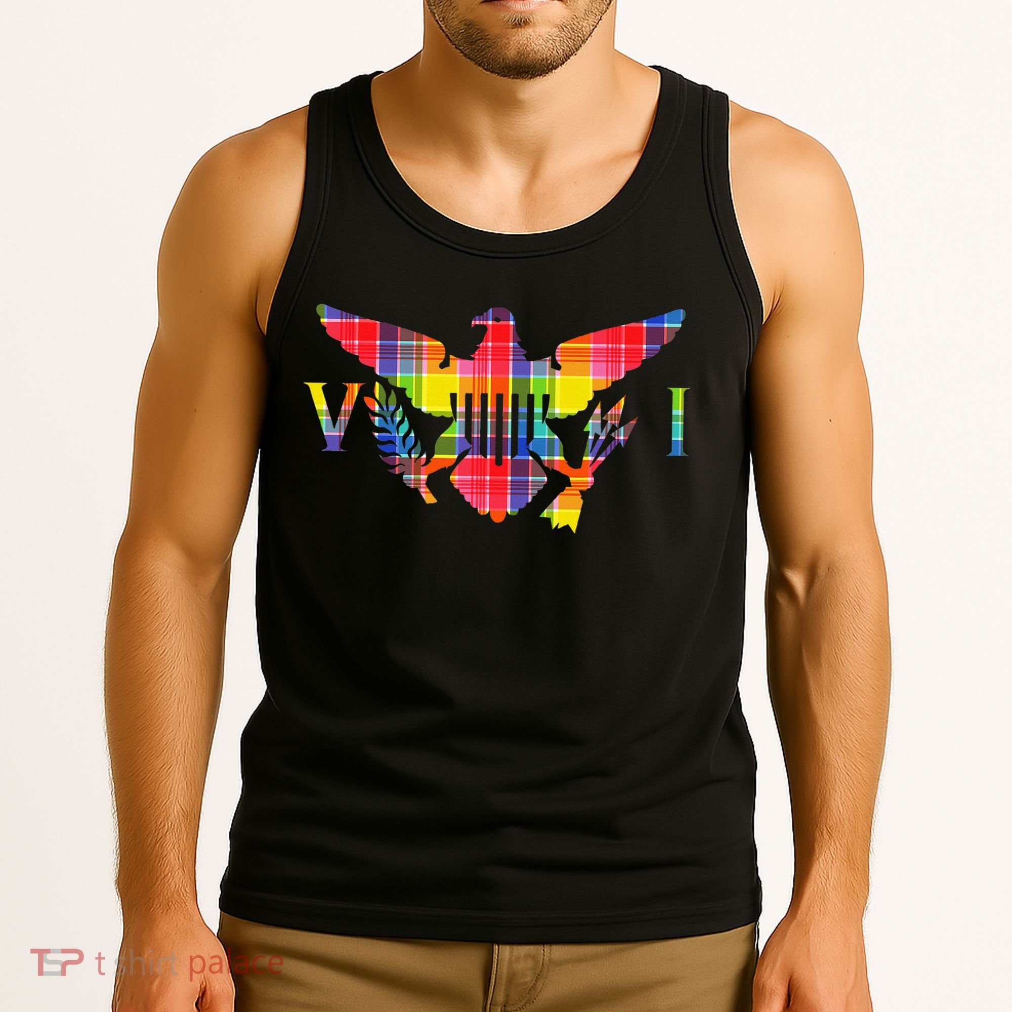 Virgin Islands Madras VI Flag Tank Top
