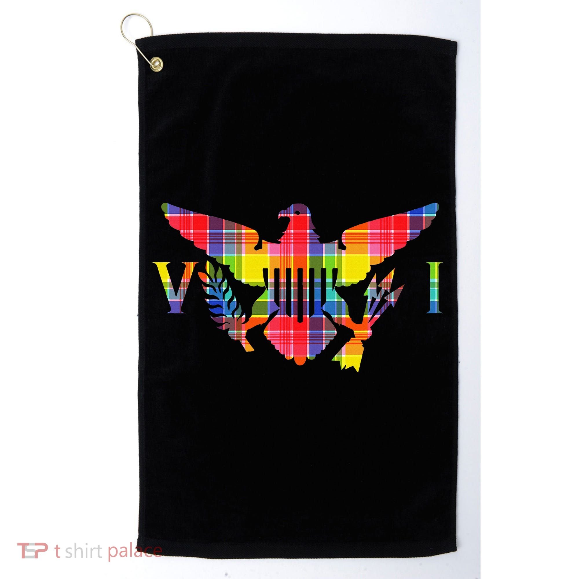 Virgin Islands Madras VI Flag Golf Towel