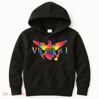 Virgin Islands Madras VI Flag Kids Hoodie