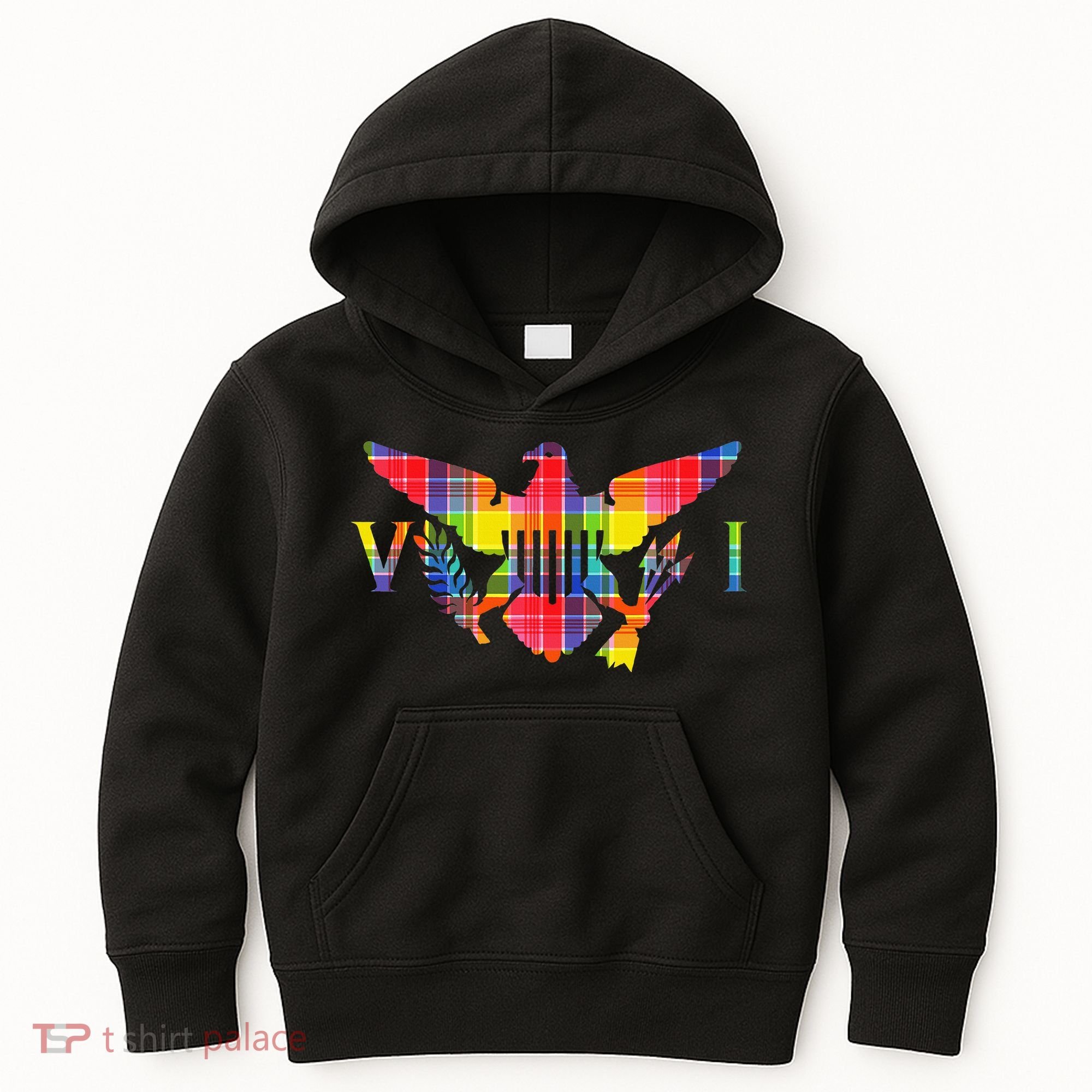 Virgin Islands Madras VI Flag Kids Hoodie