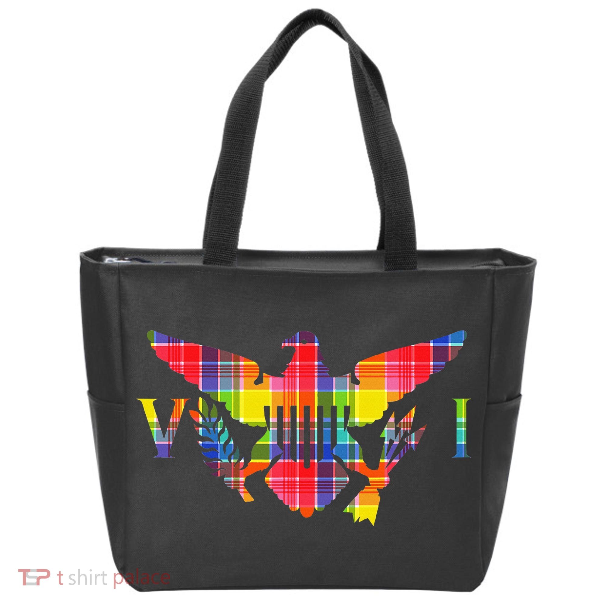 Virgin Islands Madras VI Flag Tote Bag