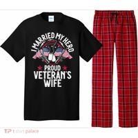 Veteran I Married My Hero Proud Veteran's Wife Memorial Day Pajama Set thumb 0