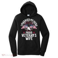Veteran I Married My Hero Proud Veteran's Wife Memorial Day Women's Hoodie thumb 0