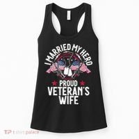 Veteran I Married My Hero Proud Veteran's Wife Memorial Day Women's Tank Top thumb 0