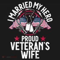 Veteran I Married My Hero Proud Veteran's Wife Memorial Day Tote Bag thumb 4