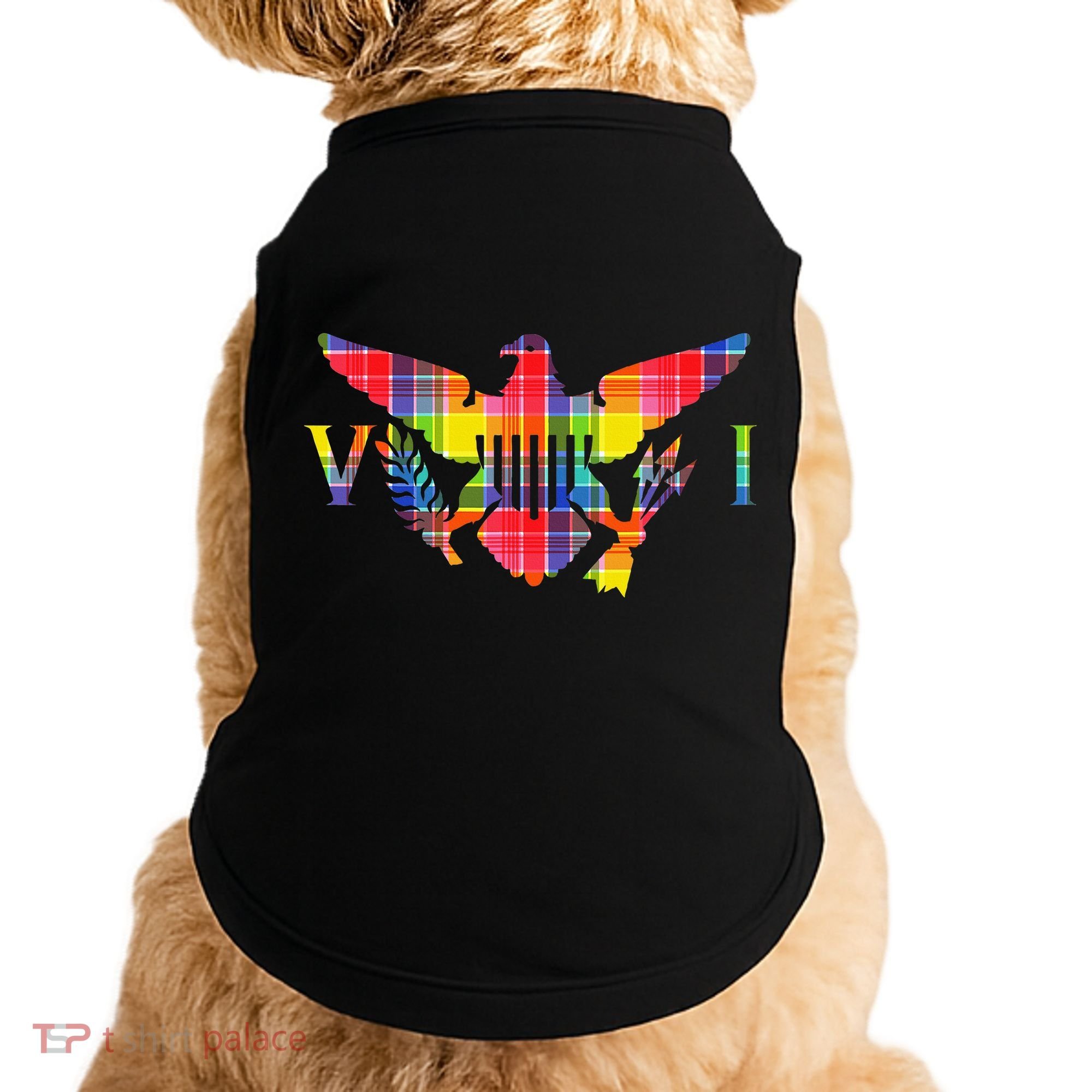 Virgin Islands Madras VI Flag Doggie Tank
