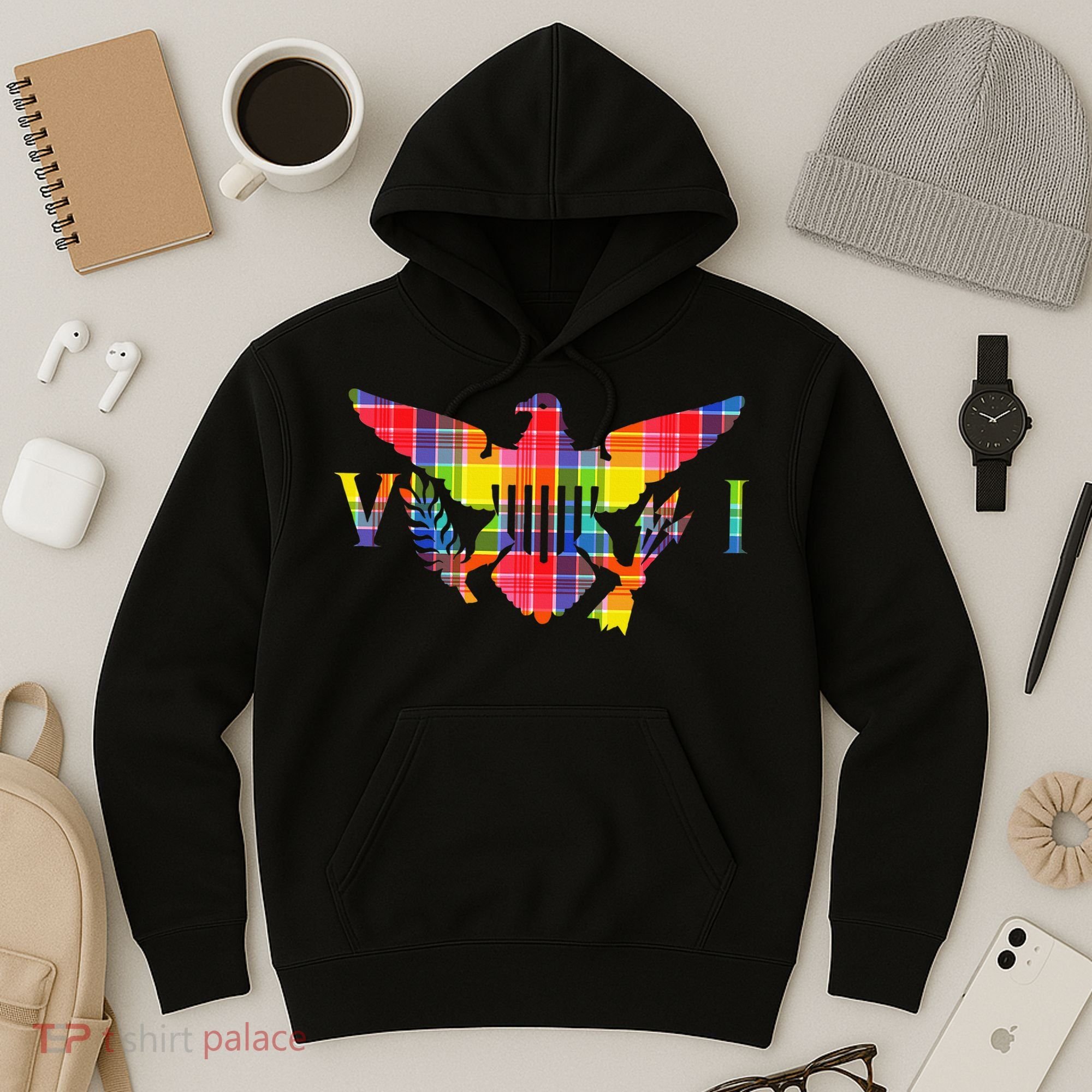 Virgin Islands Madras VI Flag Hoodie
