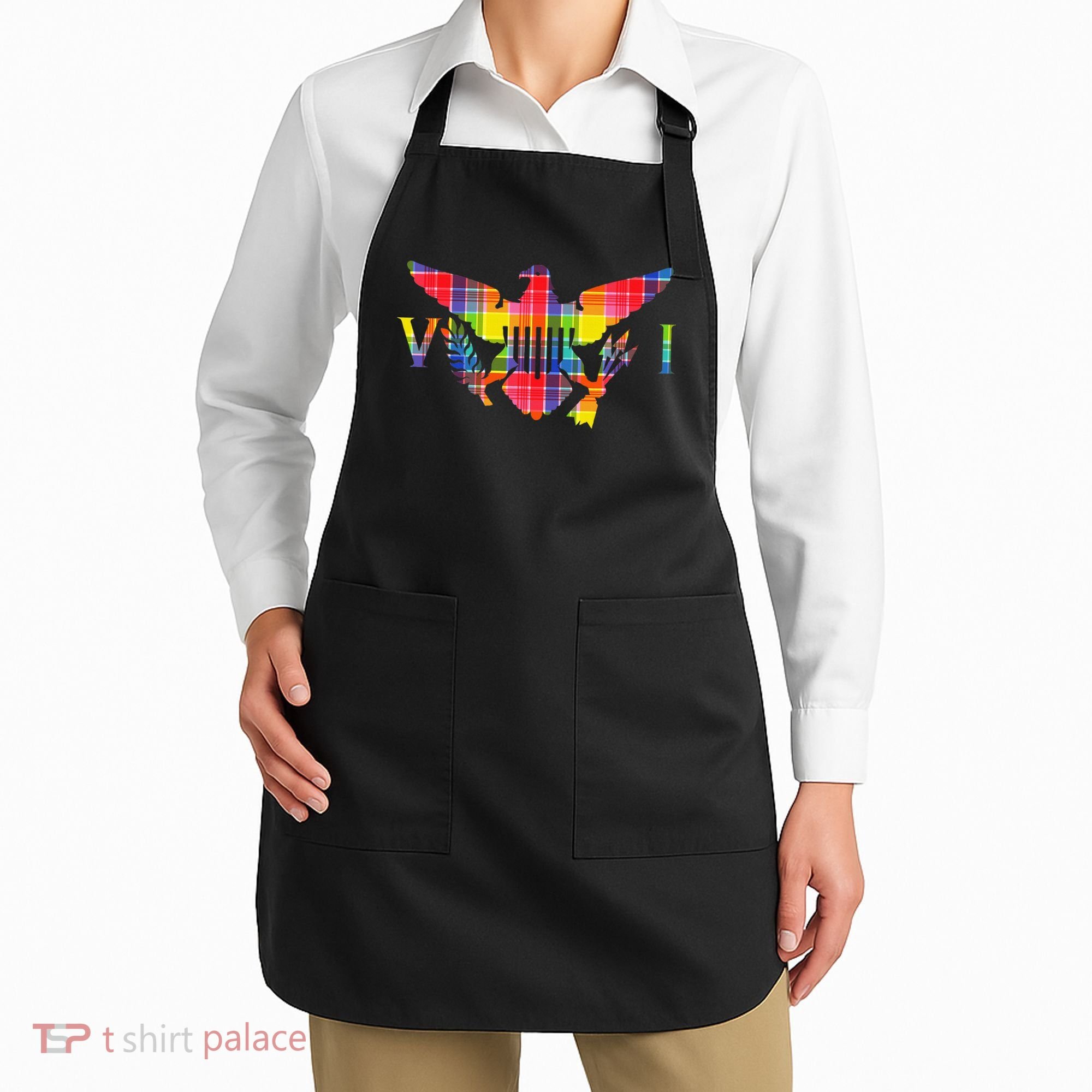 Virgin Islands Madras VI Flag Apron