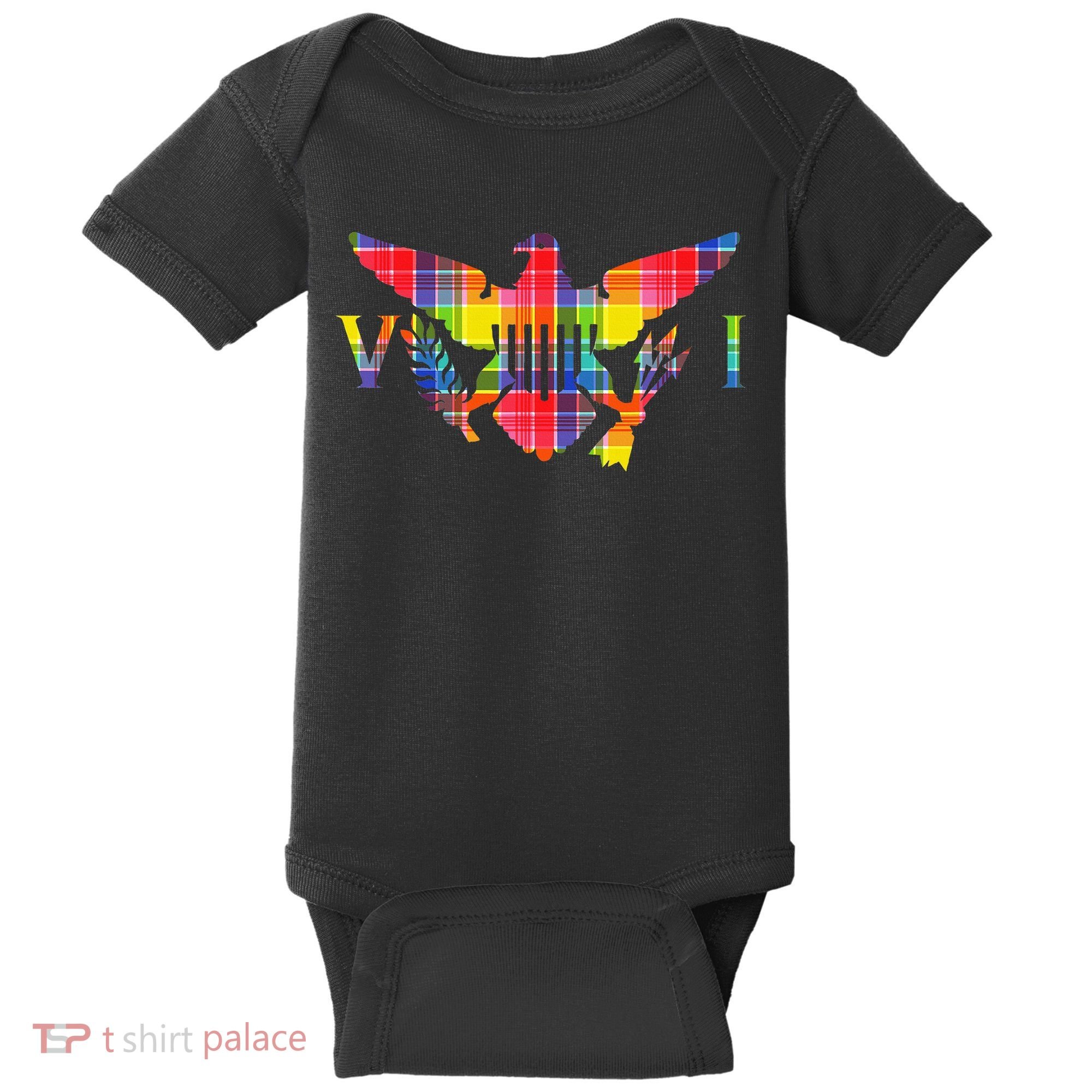 Virgin Islands Madras VI Flag Baby Bodysuit