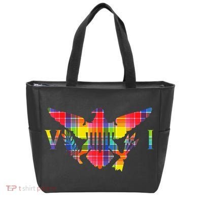 Virgin Islands Madras VI Flag Tote Bag