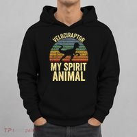 Velociraptor Is My Spirit Animal Dinosaur Lovers Hoodie thumb 0