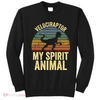 Velociraptor Is My Spirit Animal Dinosaur Lovers Sweatshirt thumb 0