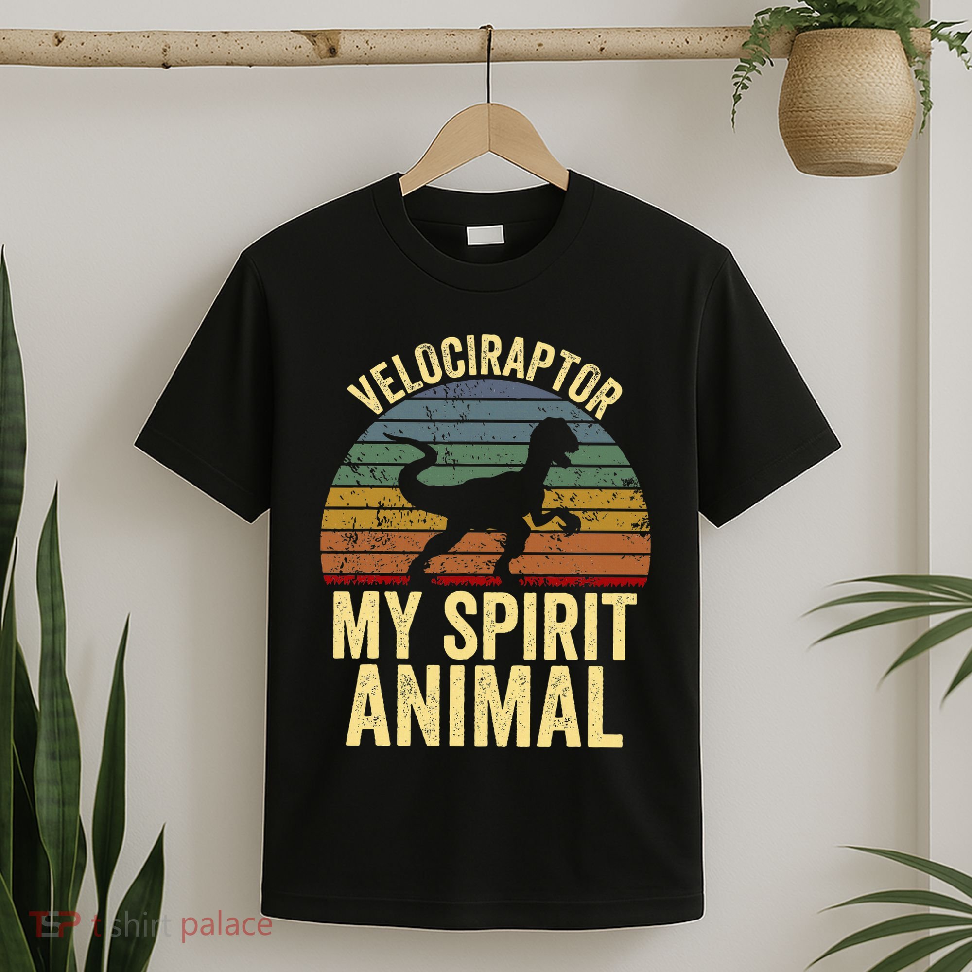 Velociraptor Is My Spirit Animal Dinosaur Lovers T-Shirt