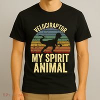 Velociraptor Is My Spirit Animal Dinosaur Lovers T-Shirt thumb 3
