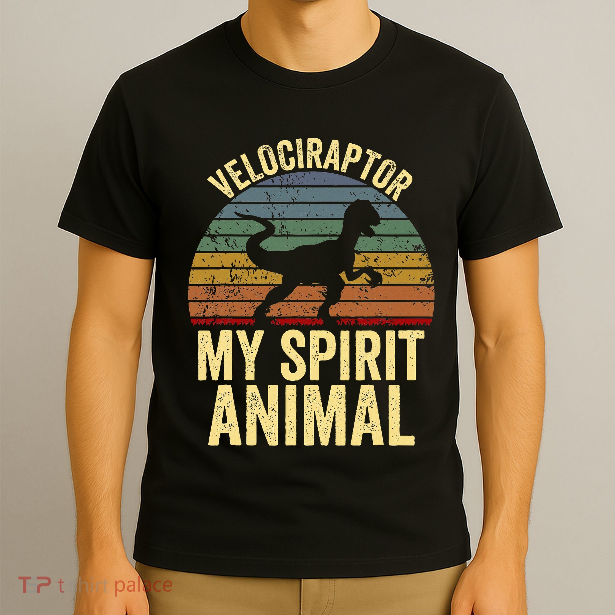Velociraptor Is My Spirit Animal Dinosaur Lovers T-Shirt