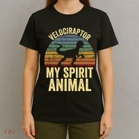 Velociraptor Is My Spirit Animal Dinosaur Lovers T-Shirt thumb 4