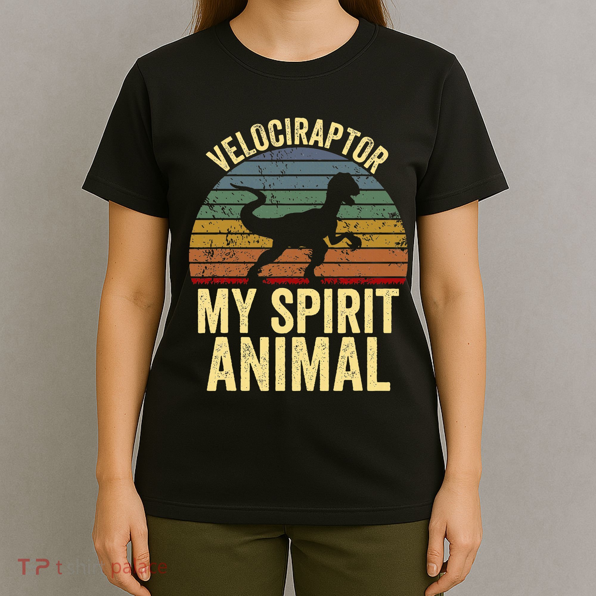 Velociraptor Is My Spirit Animal Dinosaur Lovers T-Shirt