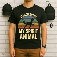 Velociraptor Is My Spirit Animal Dinosaur Lovers T-Shirt thumb 6