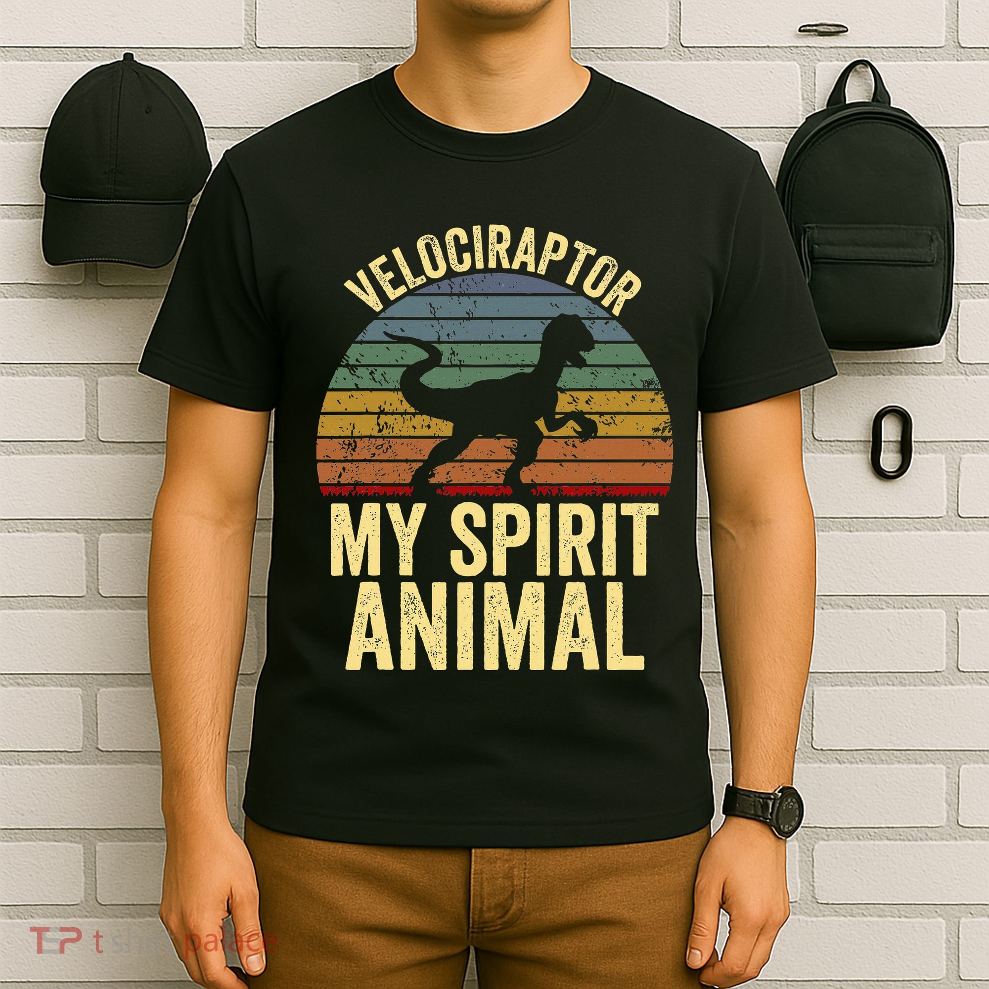 Velociraptor Is My Spirit Animal Dinosaur Lovers T-Shirt