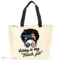 Voting Is My Black Job Tote Bag thumb 0