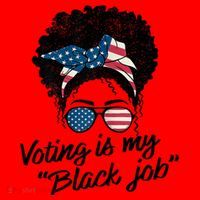 Voting Is My Black Job Santa Hat thumb 1