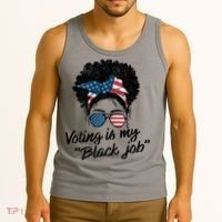 Voting Is My Black Job Tank Top thumb 3
