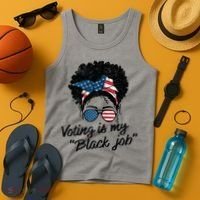 Voting Is My Black Job Tank Top thumb 4