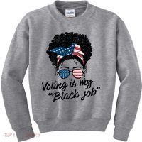 Voting Is My Black Job Kids Sweatshirt thumb 0