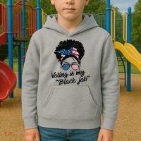 Voting Is My Black Job Kids Hoodie thumb 2