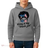 Voting Is My Black Job Kids Hoodie thumb 4