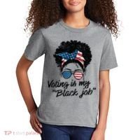 Voting Is My Black Job Kids T-Shirt thumb 2